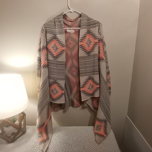 Dreamers Sweaters - Coral/Grey Cardigan
